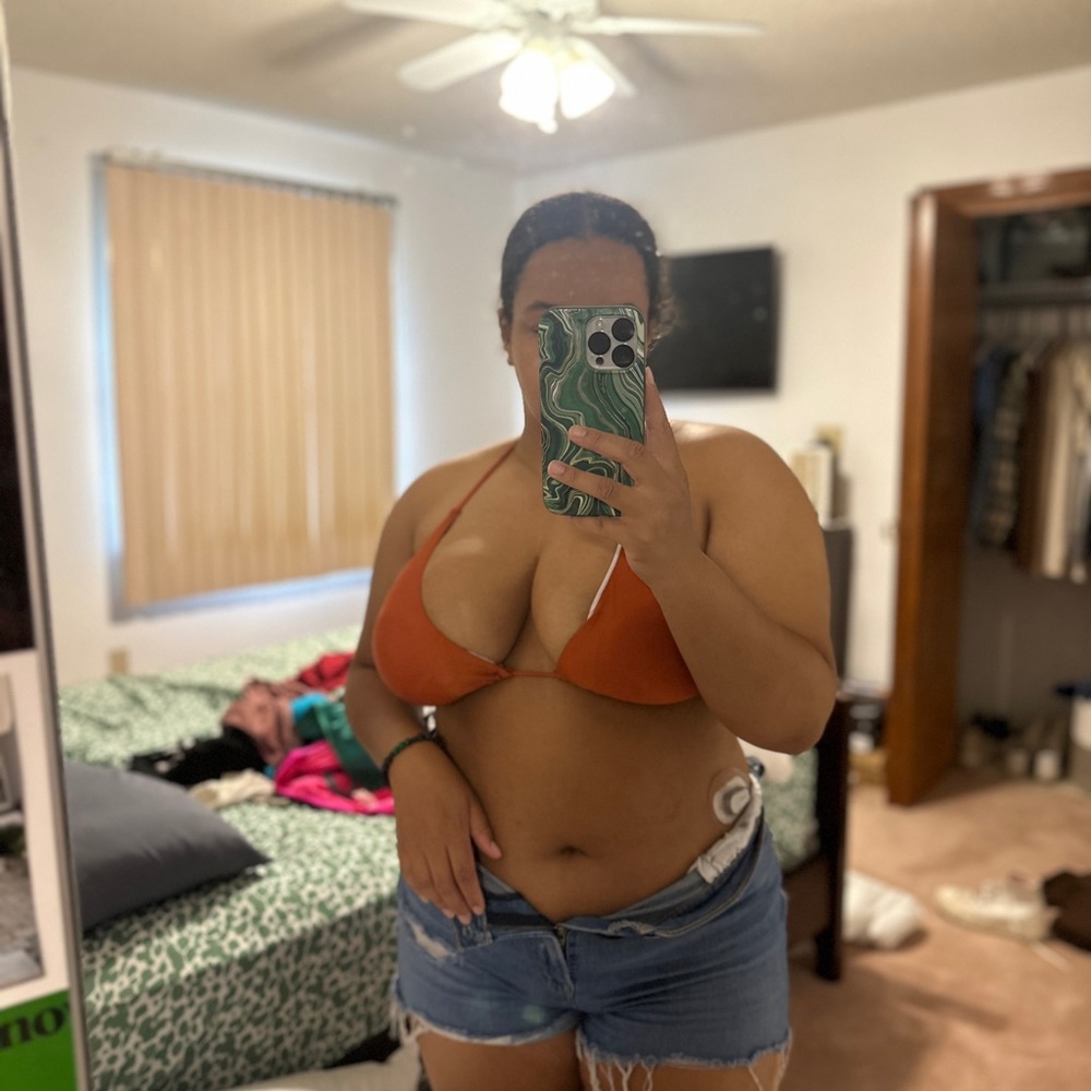 burnt orange bikini top